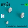 ResKit Models 1:35 AH-64 Apache type 2 wheels set (weighted) (3D Printed)