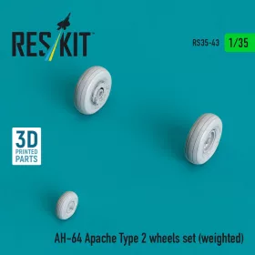   ResKit Models 1:35 AH-64 Apache type 2 wheels set (weighted) (3D Printed)