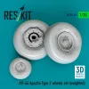 ResKit Models 1:35 AH-64 Apache type 2 wheels set (weighted) (3D Printed)