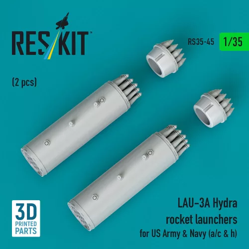 ResKit Models 1:35 LAU-3A Hydra rocket launchers for US Army & Navy (a/c & h) (2pcs) (3D Printed)
