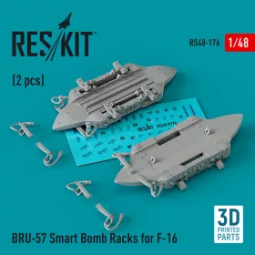  ResKit Models 1:48 BRU-57 Smart Bomb Racks for F-16 (2 pcs) (3D Printed)