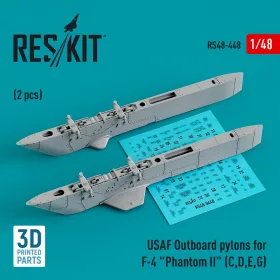   ResKit Models 1:48 USAF Outboard pylons for F-4 Phantom II (C,D,E,G) (2 pcs) (3D Printed)