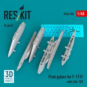   ResKit Models 1:48 Pivot pylons for F-111F with LAU-105 (4 pcs) (3D Printed)