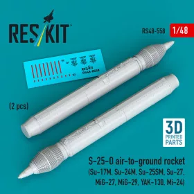   ResKit Models 1:48 S-25-O air-to-ground rocket (2 pcs) (Su-17M, Su-24M, Su-25SM, Su-27,MiG-27, MiG-29, YAK-130, Mi-24) (3D Printed)