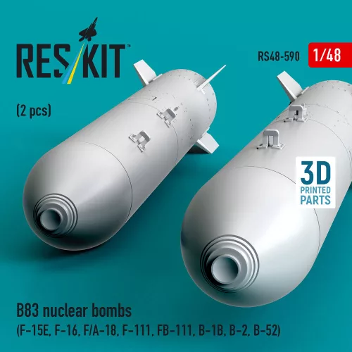 ResKit Models 1:48 B83 nuclear bombs (2 pcs) (F-15E, F-16, F/A-18, F-111, FB-111, B-1B, B-2, B-52) (3D Printed)