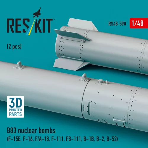 ResKit Models 1:48 B83 nuclear bombs (2 pcs) (F-15E, F-16, F/A-18, F-111, FB-111, B-1B, B-2, B-52) (3D Printed)