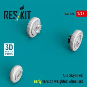   ResKit Models 1:48 A-4 Skyhawk early version weighted wheel set (3D Printed)