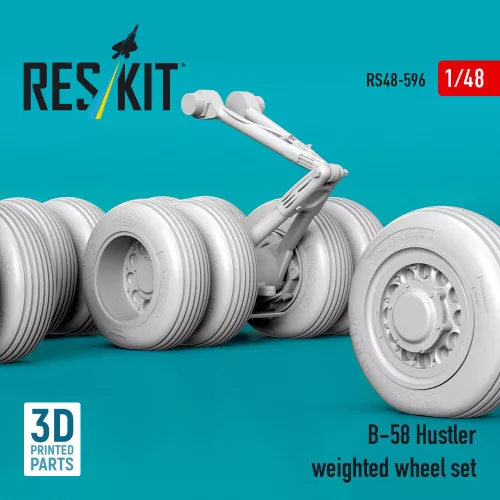 ResKit Models 1:48 B-58 Hustler weighted wheel set (3D Printed)