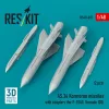 ResKit Models 1:48 AS.34 Kormoran missiles with adapters (2 pcs) (for F-104G, Tornado IDS) (3D Printed)