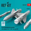 ResKit Models 1:48 AS.34 Kormoran missiles with adapters (2 pcs) (for F-104G, Tornado IDS) (3D Printed)