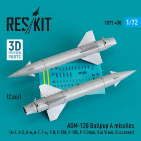   ResKit Models 1:72 AGM-12B Bullpup A missiles (2 pcs) (A-4, A-5, A-6, A-7, F-4, F-8, F-100, F-105, P-3 Orion, Sea Vixen, Buccaneer) (3D Printed)