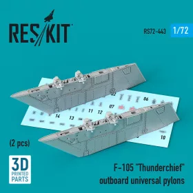   ResKit Models 1:72 F-105 Thunderchief outboard universal pylons (2 pcs) (3D Printed)