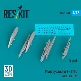   ResKit Models 1:72 Pivot pylons for F-111C with LAU-105 (4 pcs)