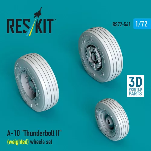ResKit Models 1:72 A-10 Thunderbolt II (weighted) wheels set (3D Printed)