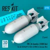 ResKit Models 1:72 MK.36 bombs (1000 lbs) for all US NAVY & RAF of WW2 & Korean War (2 pcs) (3D Printed)