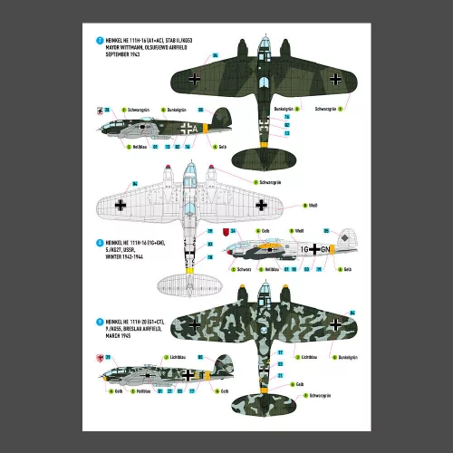 ResKit Models 1:72 Heinkel He 111 (H-16,H-20,H-22) late series (Decals)