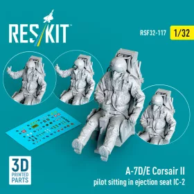   ResKit Models 1:32 A-7D/E Corsair II pilot sitting in ejection seat IC-2 (3D Printed)
