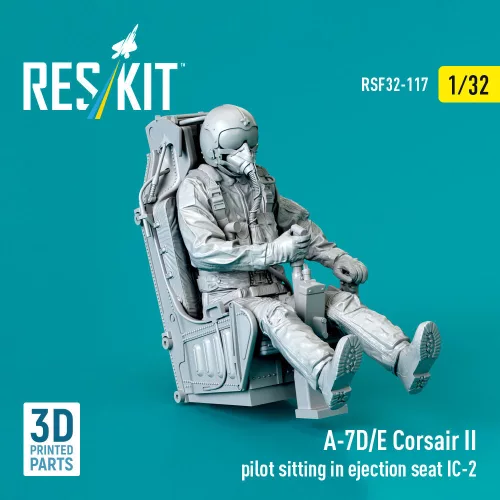 ResKit Models 1:32 A-7D/E Corsair II pilot sitting in ejection seat IC-2 (3D Printed)