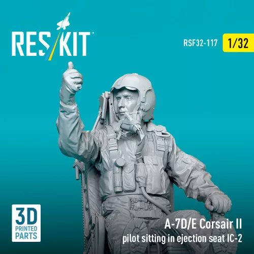 ResKit Models 1:32 A-7D/E Corsair II pilot sitting in ejection seat IC-2 (3D Printed)