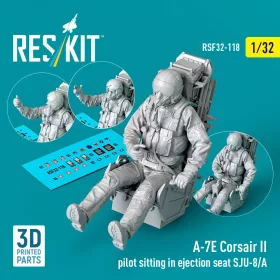   ResKit Models 1:32 A-7E Corsair II pilot sitting in ejection seat SJU-8/A (3D Printed)