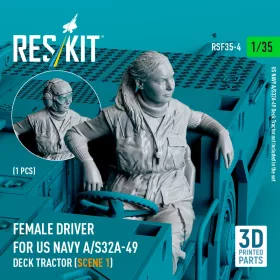   ResKit Models 1:35 Female driver for US NAVY A/S32A-49 Deck Tractor (scene 1) (1 pcs) (3D Printed)