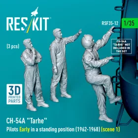   ResKit Models 1:35 CH-54A Tarhe pilots Early in a standing position (1962-1968) (scene 1) (3 pcs) (3D Printed)