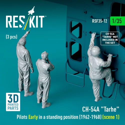 ResKit Models 1:35 CH-54A Tarhe pilots Early in a standing position (1962-1968) (scene 1) (3 pcs) (3D Printed)