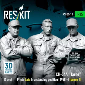   ResKit Models 1:35 CH-54A Tarhe pilots Late in a standing position (1968 +) (scene 1) (3 pcs) (3D Printed)
