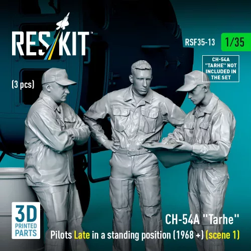 ResKit Models 1:35 CH-54A Tarhe pilots Late in a standing position (1968 +) (scene 1) (3 pcs) (3D Printed)
