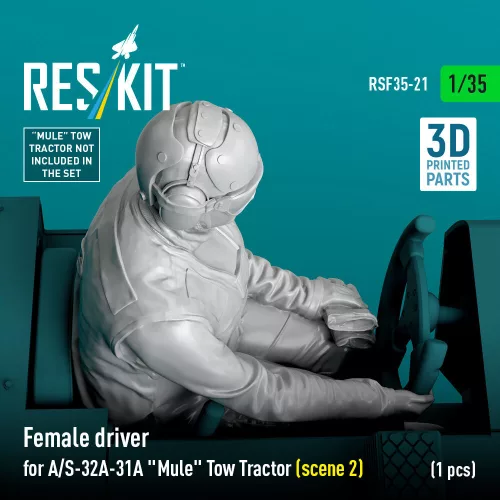 ResKit Models 1:35 Female driver for A/S-32A-31A Mule Tow Tractor (scene 2) (1 pcs) (3D Printed)