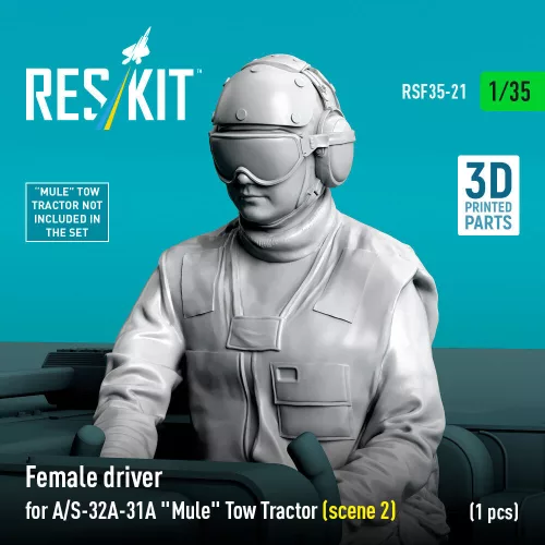 ResKit Models 1:35 Female driver for A/S-32A-31A Mule Tow Tractor (scene 2) (1 pcs) (3D Printed)