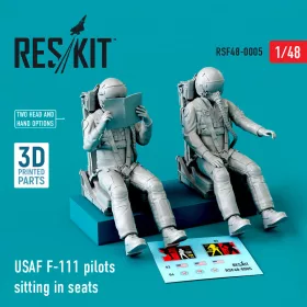   ResKit Models 1:48 USAF F-111 pilots sitting in seats (2 pcs) (3D Printed)