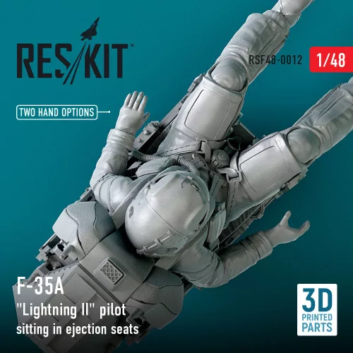 ResKit Models 1:48 F-35 (A,B,C) Lightning II pilot sitting in late modification ejection seats (type 1) (3D Printed)