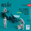 ResKit Models 1:48 MJ-1 Jammer Driver & airmens (Vietnam) (MJ-1A,MJ-1B) (scene 2) (3 pcs) (3D Printed)