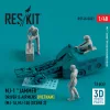 ResKit Models 1:48 MJ-1 Jammer Driver & airmens (Vietnam) (MJ-1A,MJ-1B) (scene 2) (3 pcs) (3D Printed)