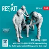 ResKit Models 1:48 Red jerseys (3 pcs) with AERO 21A (MHU-191A/M) transport trolley for Mk.84 family bombs (US Navy carrier deck crew) (3D Printed)