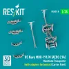 ResKit Models 1:35 US NAVY MHU-191/M (AERO 21A) Munitions Transporter (with adapters for bombs) (Carrier Fleet) (3D Printed model kit)