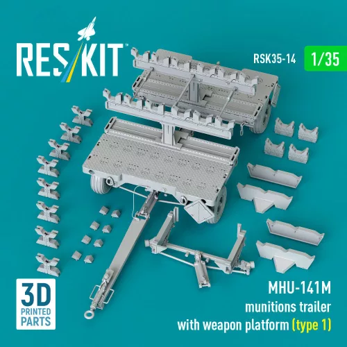 ResKit Models 1:35 MHU-141M munitions trailer with weapon platform (type 1) (3D Printed model kit)