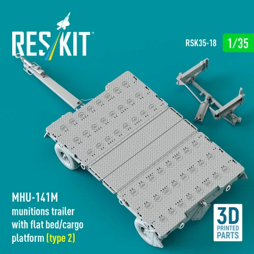 ResKit Models 1:35 MHU-141M munitions trailer with flat bed/cargo platform (type 2) (3D Printed model kit)