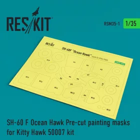   ResKit Models 1:35 SH-60F Ocean Hawk Pre-cut painting masks for KittyHawk 50007 kit