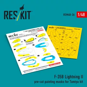   ResKit Models 1:48 F-35B Lightning II pre-cut painting masks for Tamiya