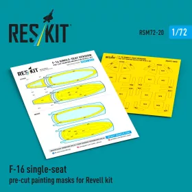   ResKit Models 1:72 F-16 single-seat pre-cut painting masks for Revell