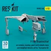 ResKit Models 1:32 F-105 Thunderchief air intakes, landing gears with wheels bays and weighted wheels set for Trumpeter kit (3D Printed)