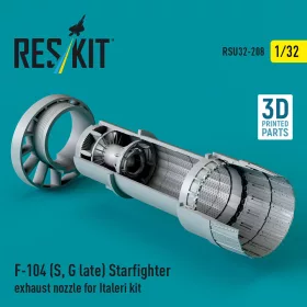   ResKit Models 1:32 F-104 (S, G late) Starfighter exhaust nozzle for Italeri kit (3D Printed)