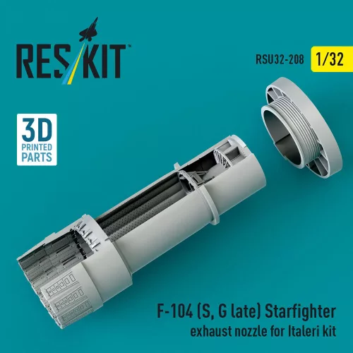 ResKit Models 1:32 F-104 (S, G late) Starfighter exhaust nozzle for Italeri kit (3D Printed)