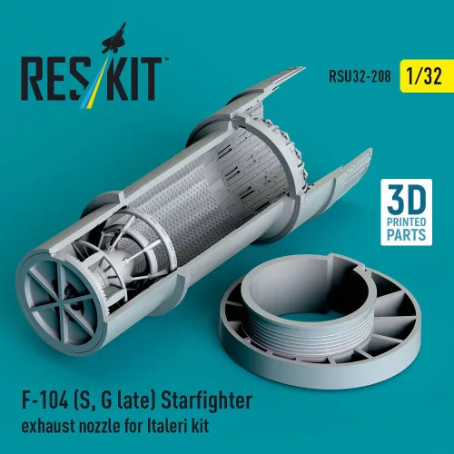 ResKit Models 1:32 F-104 (S, G late) Starfighter exhaust nozzle for Italeri kit (3D Printed)