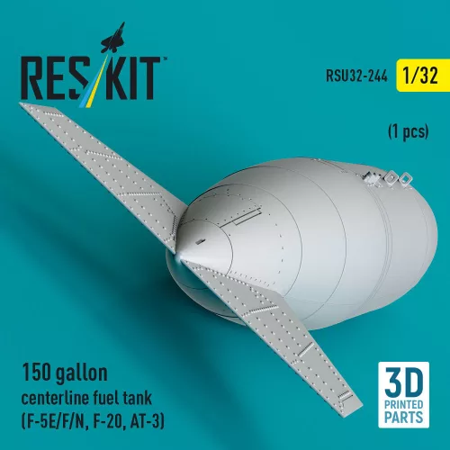 ResKit Models 1:32 150 gallon centerline fuel tank (F-5E/F/N, F-20, AT-3) (1 pcs) (3D Printed)