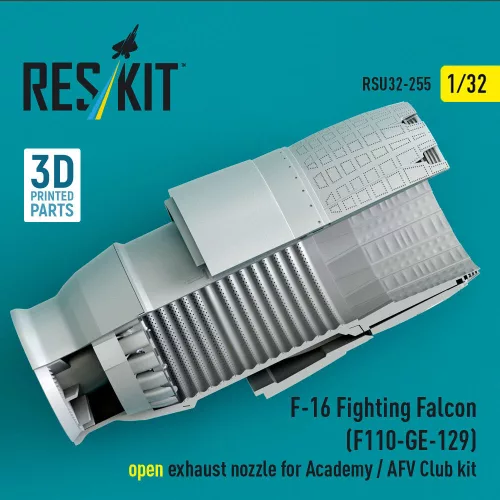 ResKit Models 1:32 F-16 Fighting Falcon (F110-GE-129) open exhaust nozzle for Academy / AFV Club kit (3D Printed)
