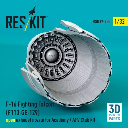 ResKit Models 1:32 F-16 Fighting Falcon (F110-GE-129) open exhaust nozzle for Academy / AFV Club kit (3D Printed)