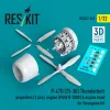 ResKit Models 1:32 P-47D (25-30) Thunderbolt propellers (2 pcs), engine (P&W R-2800) & engine hood (3D Printed) for Hasegawa